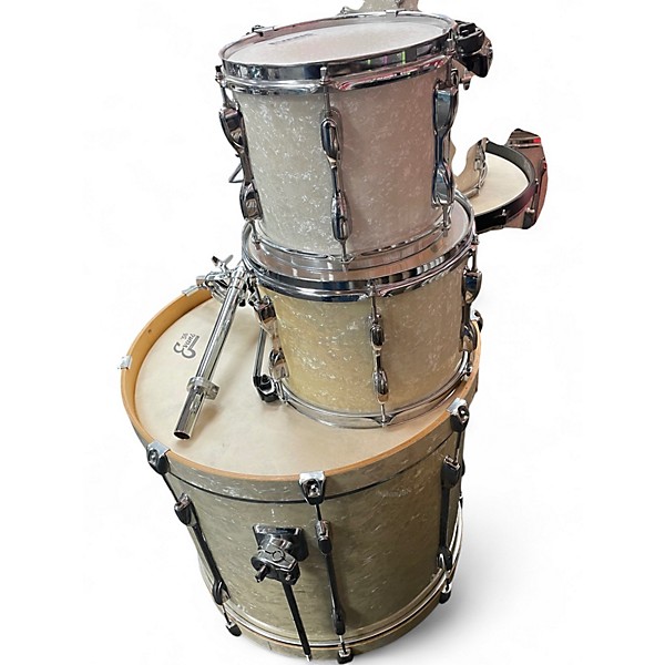 Used TAMA 3 Piece Rockstar WHITE PEARLIOD Drum Kit