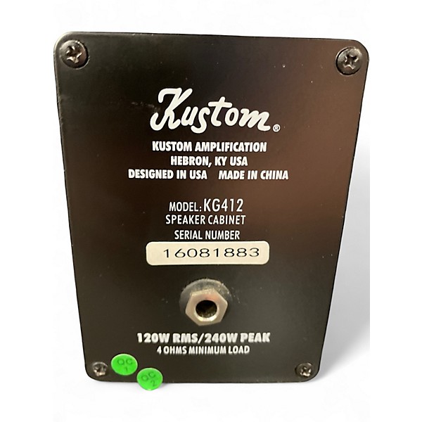 Used Kustom KG412 Guitar Cabinet