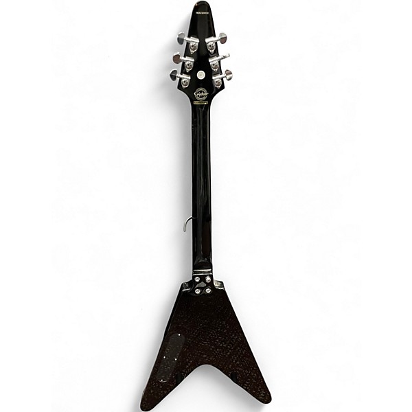 Used Epiphone MACHINE HEAD SIGNATURE "BLOODSTONE & DIAMONDS" FLYING V Ebony Solid Body Electric Guitar
