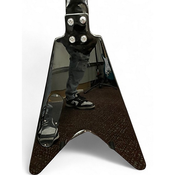 Used Epiphone MACHINE HEAD SIGNATURE "BLOODSTONE & DIAMONDS" FLYING V Ebony Solid Body Electric Guitar