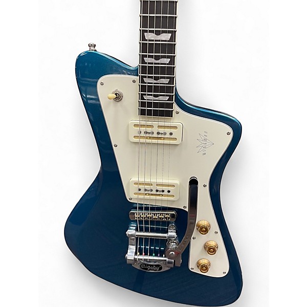 Used Baum WINGMAN Turquoise Solid Body Electric Guitar