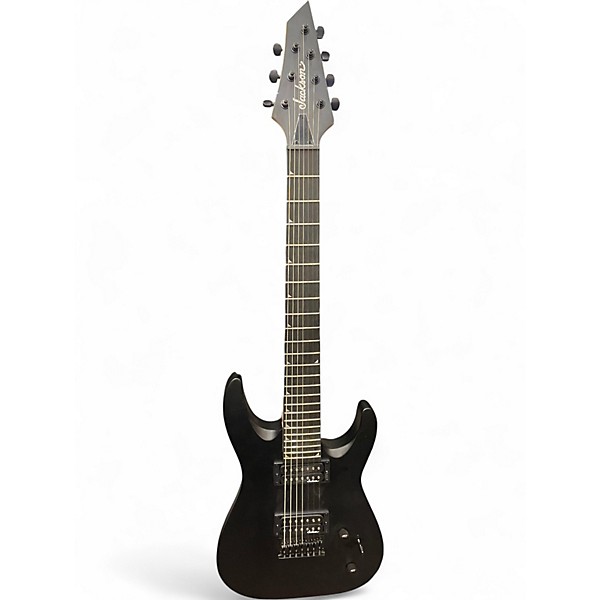 Used Jackson JS22-7 Dinky 7 String Black Solid Body Electric Guitar