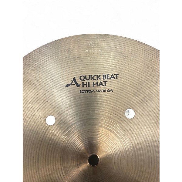 Used Zildjian 14in Quick Beat Hi Hat Bottom Cymbal