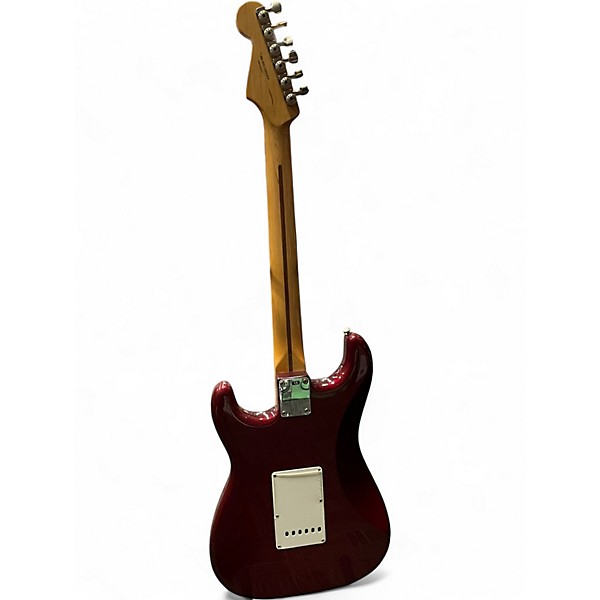 Used Fender STRATOCASTER BLACK TOP Cherry Solid Body Electric Guitar