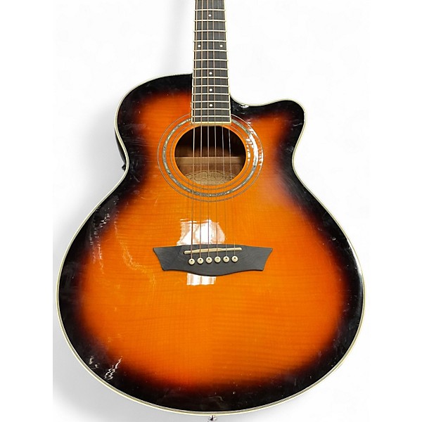 Used Washburn EA15ATB 2 Tone Sunburst Acoustic Electric Guitar
