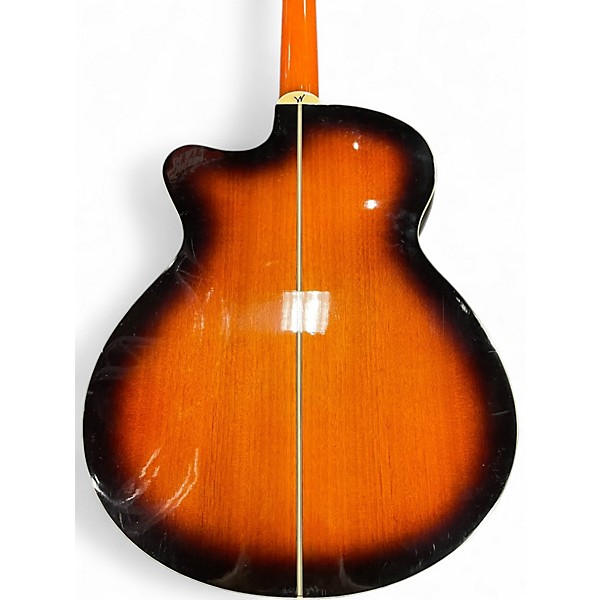 Used Washburn EA15ATB 2 Tone Sunburst Acoustic Electric Guitar