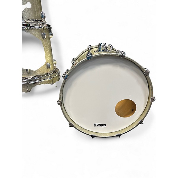 Used Yamaha 5 Piece Oak Custom Silver Sparkle Drum Kit