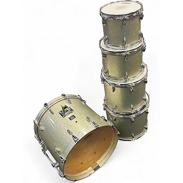Used Yamaha 5 Piece Oak Custom Silver Sparkle Drum Kit