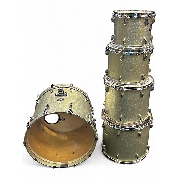 Used Yamaha 5 Piece Oak Custom Silver Sparkle Drum Kit