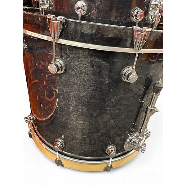 Used DW 5 Piece Performance Series Ebony Stain Lacquer Drum Kit
