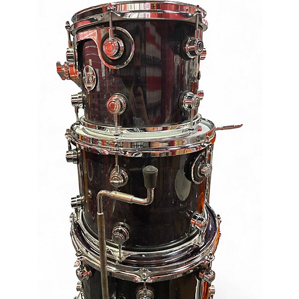 Used DW 5 Piece Performance Series Ebony Stain Lacquer Drum Kit