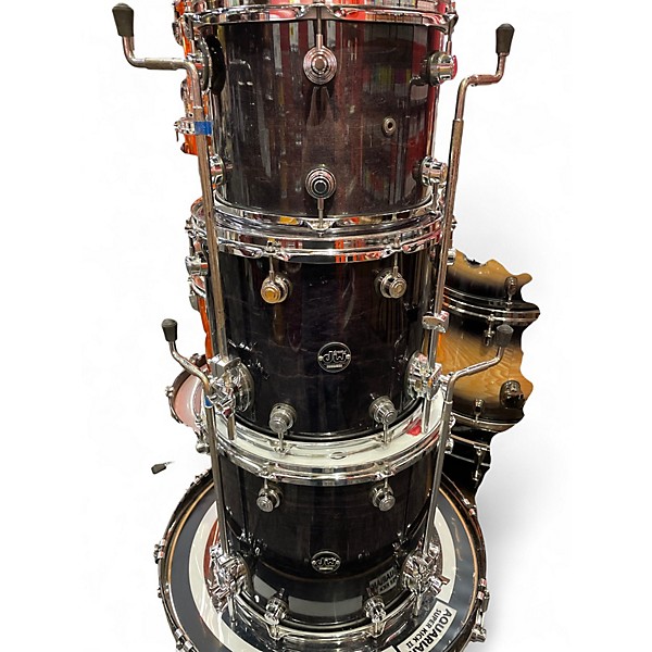 Used DW 5 Piece Performance Series Ebony Stain Lacquer Drum Kit