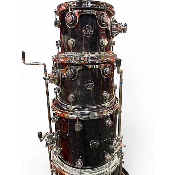 Used DW 5 Piece Performance Series Ebony Stain Lacquer Drum Kit