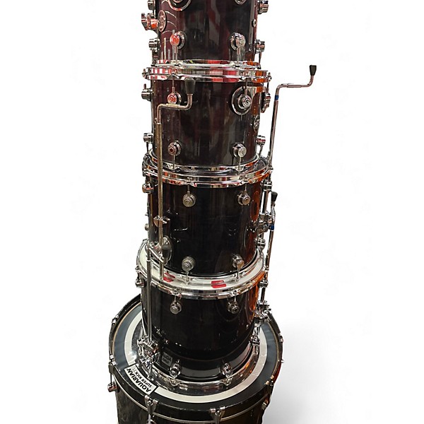 Used DW 5 Piece Performance Series Ebony Stain Lacquer Drum Kit