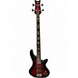 Used Schecter Guitar Research Stiletto Extreme 4 String Trans Red Electric Bass Guitar thumbnail