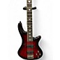 Used Schecter Guitar Research Stiletto Extreme 4 String Trans Red Electric Bass Guitar