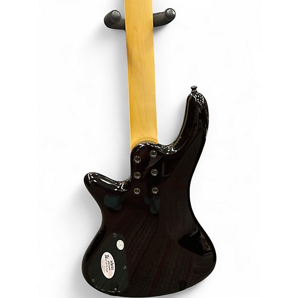 Used Schecter Guitar Research Stiletto Extreme 4 String Trans Red Electric Bass Guitar