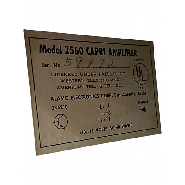 Vintage 1960s Alamo Capri 2560 40 watt Guitar Combo Amp