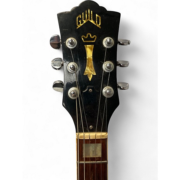 Vintage 1970s Guild SF IV Black Hollow Body Electric Guitar