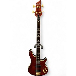 Used Schecter Guitar Research C4 4 String crimson Electric Bass Guitar