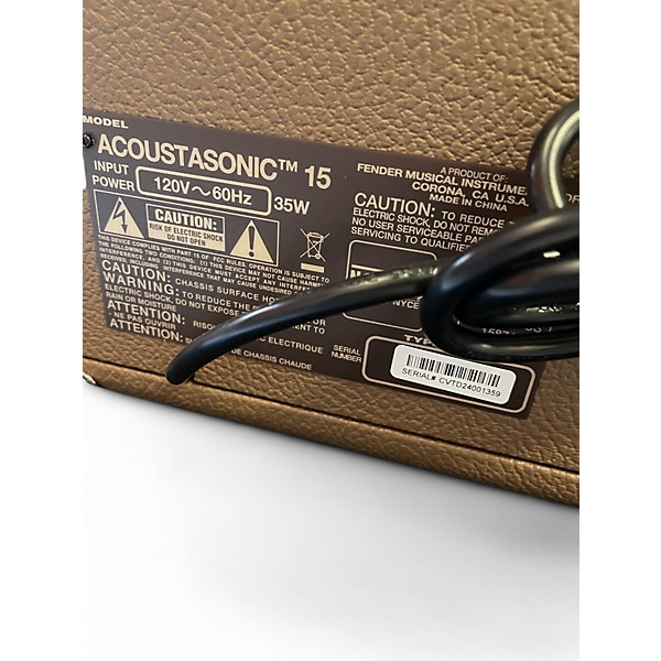 Used Fender Acoustasonic 15 Acoustic Guitar Combo Amp