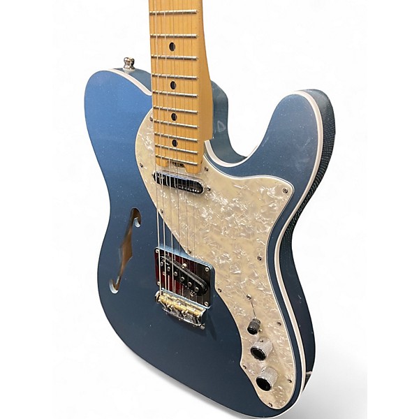 Used Fender American Elite Thinline Telecaster Mystic Ice Blue Hollow Body Electric Guitar