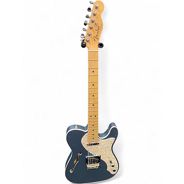 Used Fender American Elite Thinline Telecaster Mystic Ice Blue Hollow Body Electric Guitar