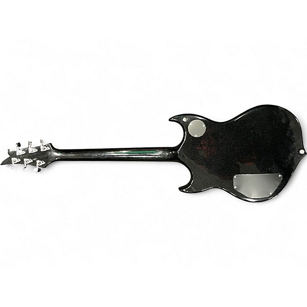 Used Silvertone Paul Stanley Sovereign Pro Black Sparkle Solid Body Electric Guitar