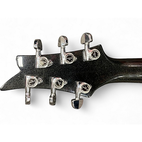 Used Silvertone Paul Stanley Sovereign Pro Black Sparkle Solid Body Electric Guitar