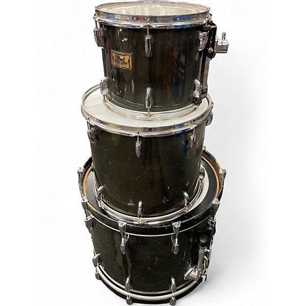 Used Pearl 3 Piece MASTERS CUSTOM Trans Black Drum Kit