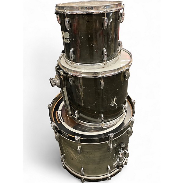 Used Pearl 3 Piece MASTERS CUSTOM Trans Black Drum Kit