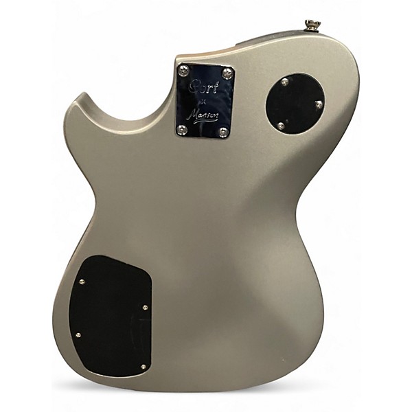 Used Cort Manson MB1 Starlight Silver Solid Body Electric Guitar