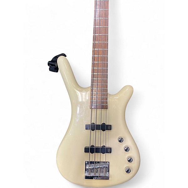 Used RockBass by Warwick CORVETTE White Electric Bass Guitar