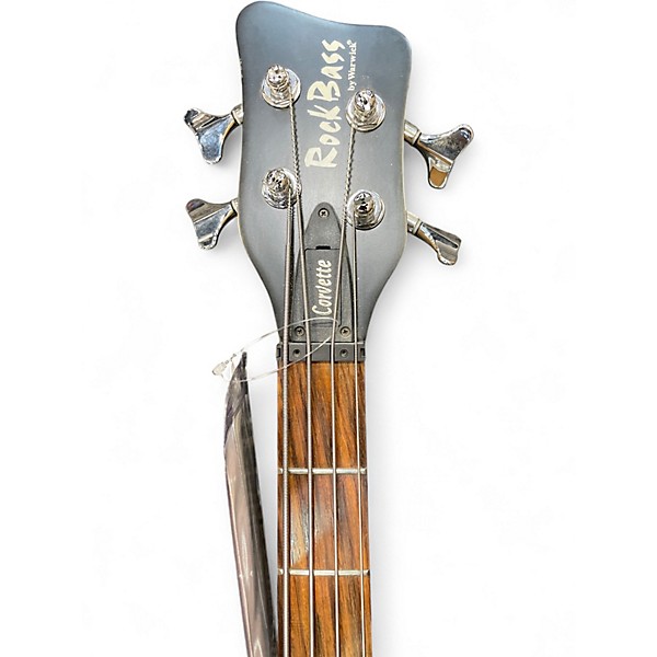 Used RockBass by Warwick CORVETTE White Electric Bass Guitar