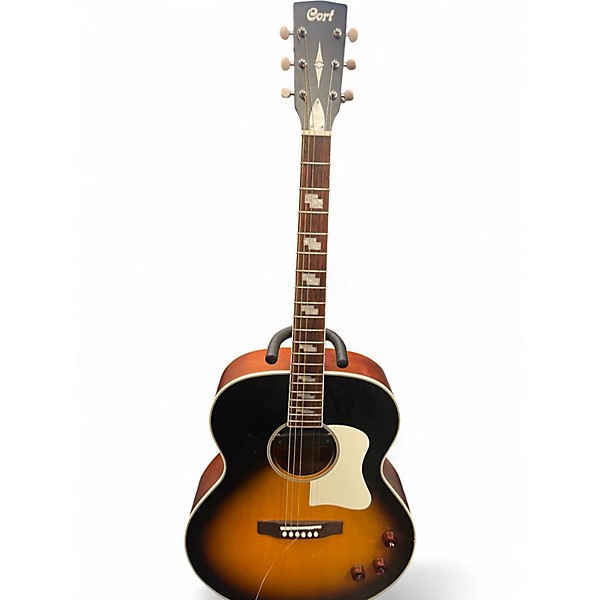 Used Cort CJ Retro 2 Tone Sunburst Acoustic Guitar
