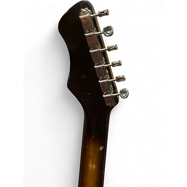 Vintage 1965 Harmony H15 Bobkat 2 Color Sunburst Solid Body Electric Guitar