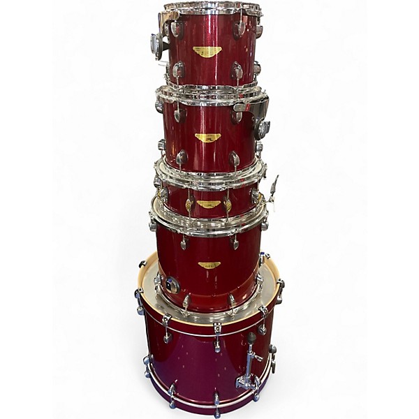 Used SPL 5 Piece Velocity Red Sparkle Drum Kit