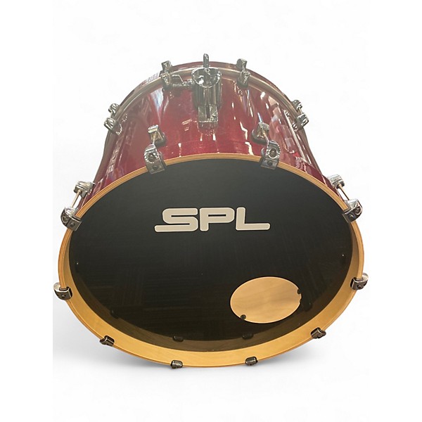 Used SPL 5 Piece Velocity Red Sparkle Drum Kit