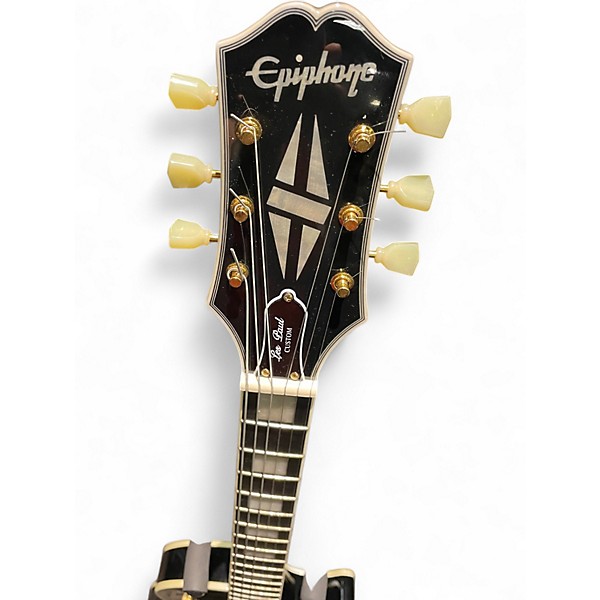 Used Epiphone Matt Heafy Les Paul Custom Black and Gold Solid Body Electric Guitar