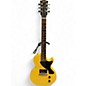 Used 2011 Gibson LES PAUL JR Worn TV Yellow Solid Body Electric Guitar thumbnail