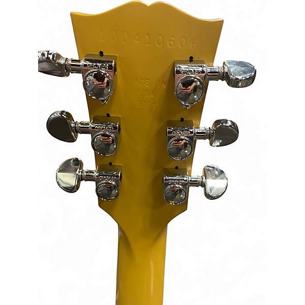 Used 2011 Gibson LES PAUL JR Worn TV Yellow Solid Body Electric Guitar
