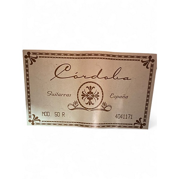 Used Cordoba 50 R Natural Classical Acoustic Guitar