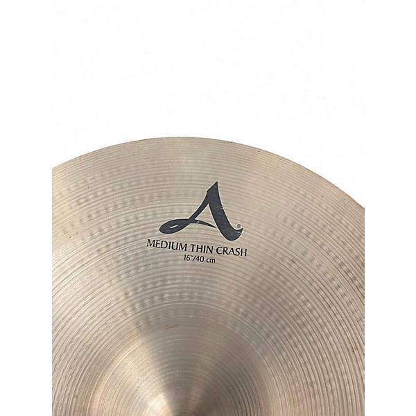 Used Zildjian 16in A Series Medium Thin Crash Cymbal