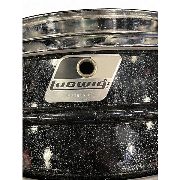 Used Ludwig 6X14 Acrolite Snare black sparkle Drum