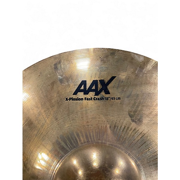 Used SABIAN 18in AAX x plosion fast crash Cymbal
