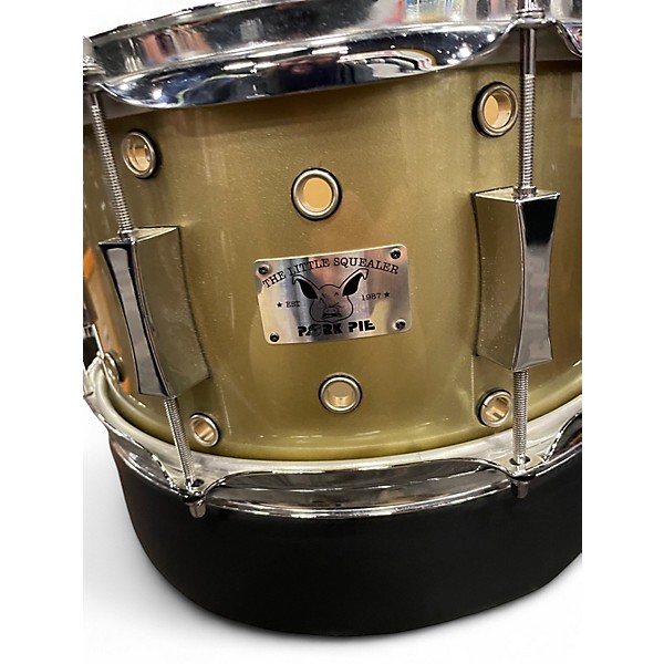Used Pork Pie 13X7.5 Little Squealer Snare Royal Olive Drum