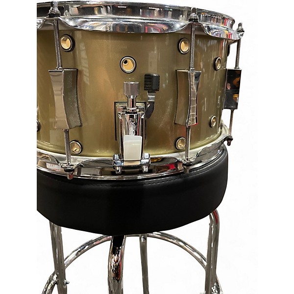 Used Pork Pie 13X7.5 Little Squealer Snare Royal Olive Drum