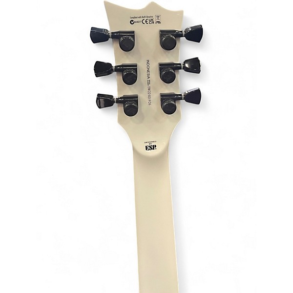 Used ESP LTD James Hetfield Signature Iron Cross White Solid Body Electric Guitar