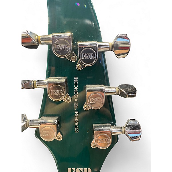 Used 2005 Ltd H-250 Trans Green Solid Body Electric Guitar