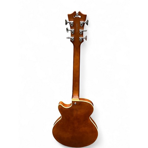 Used D'Angelico Premier Series DC Brown Burst Hollow Body Electric Guitar